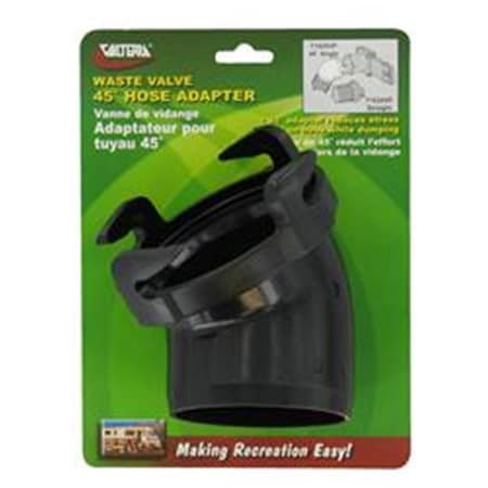 Valterra 45 Degree Hose Adapter- Black V46-T1025VP